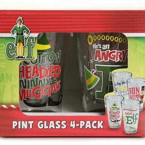 Set of 4 "ELF" Pint Glasses